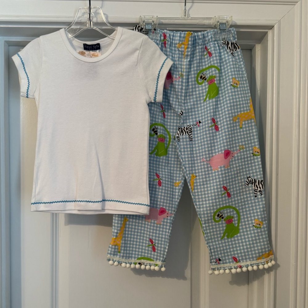 Vieni Tata Italy Tee & Pants Set Size 4 NWT